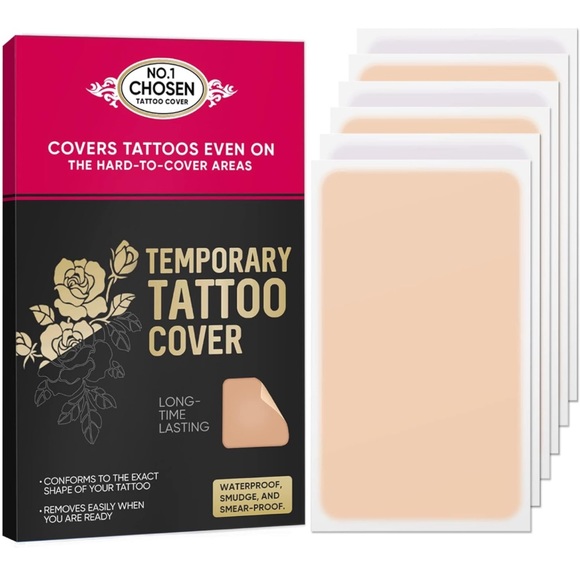 NEW pkg COVERS TATTOOS EVEN ON THE HARD-TO-COVER AREAS TEMPORARY TATTOO COVER - Picture 13 of 15